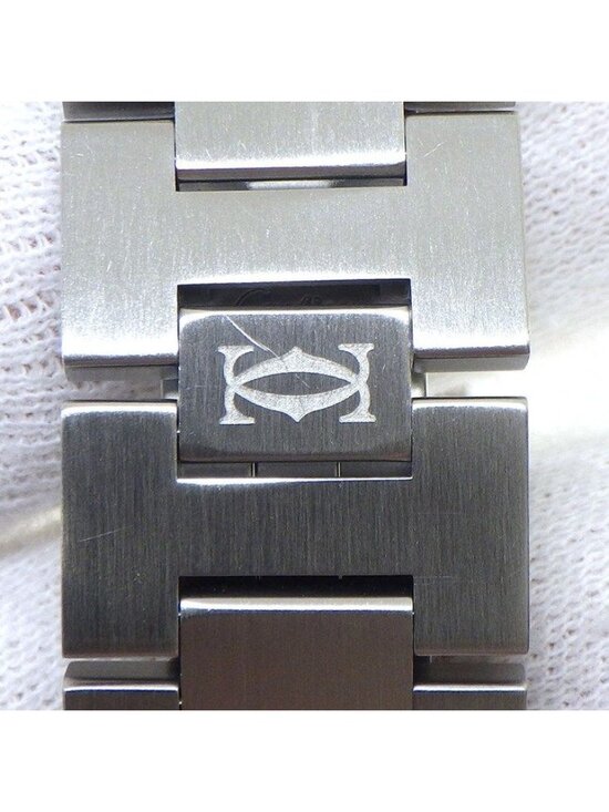 Cartier Watch Pasha C White Dial Date Luminous Index Hands SS Automatic Winding